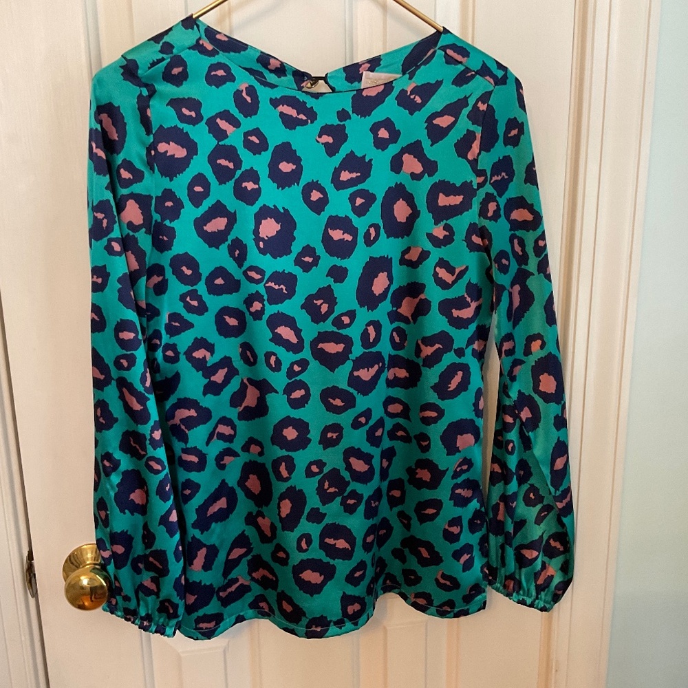 Tracy Negoshian Teal Leopard Print
